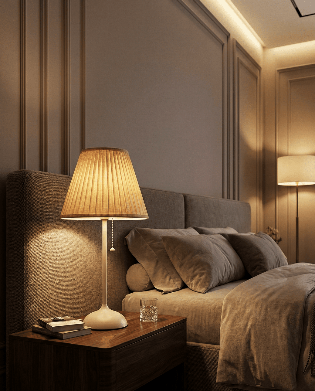 Pleated Shade Table Lamp — Natural Tone 3