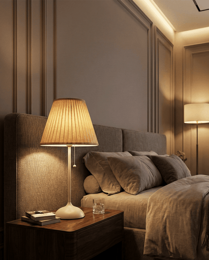 Pleated Shade Table Lamp — Natural Tone 3
