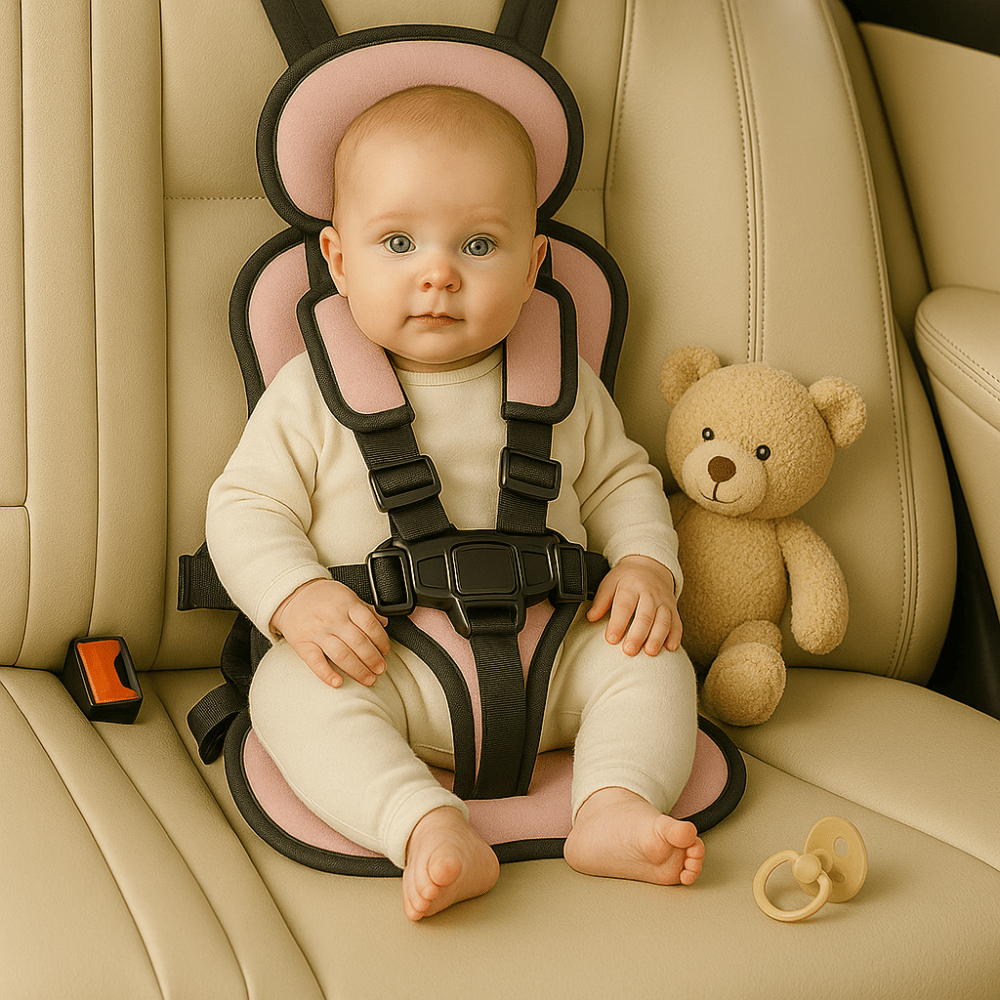 Portable Booster Car Seat — 5-Point Safety Harness 3