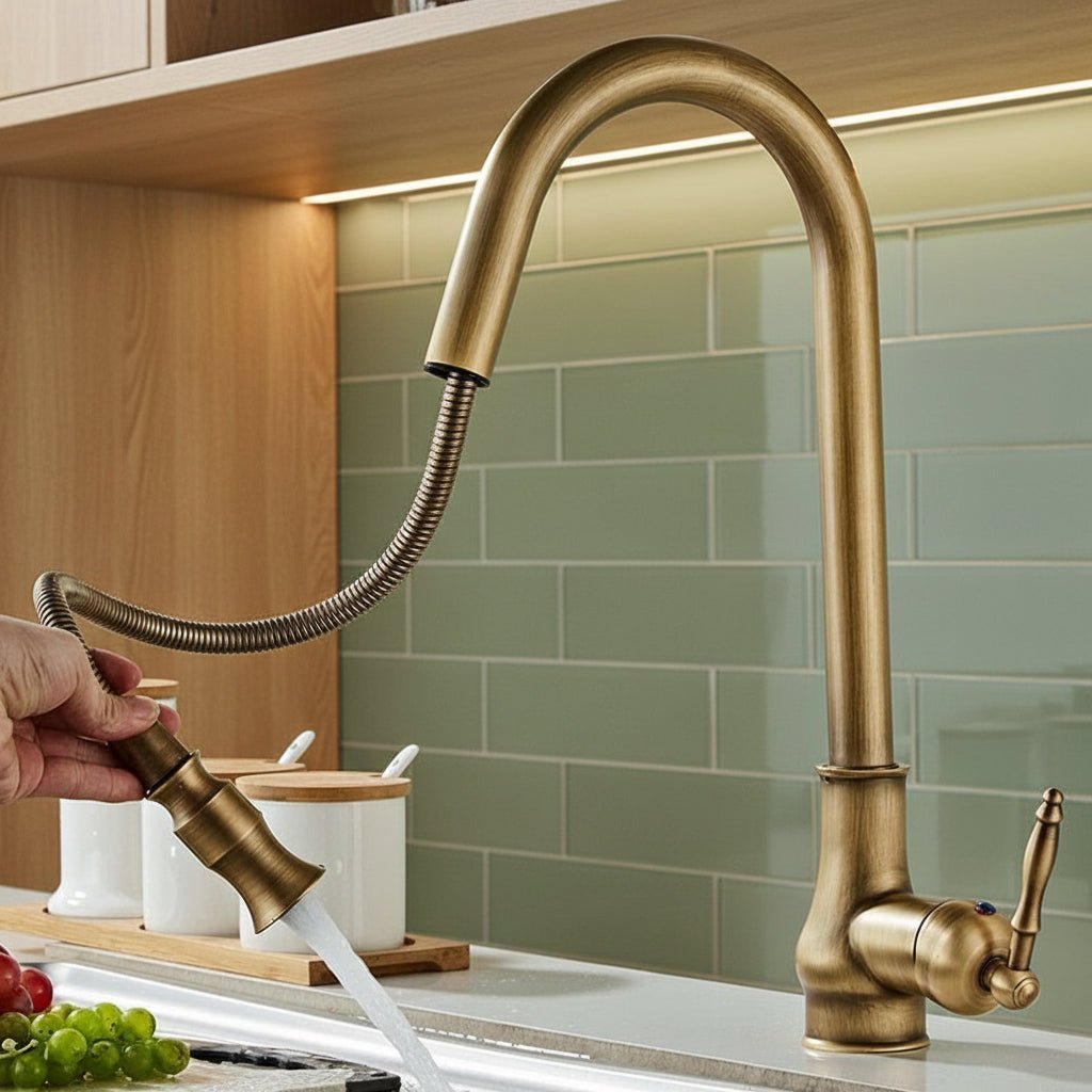 Pull-Out Kitchen Faucet — Antique Bronze Touch Sensor 1