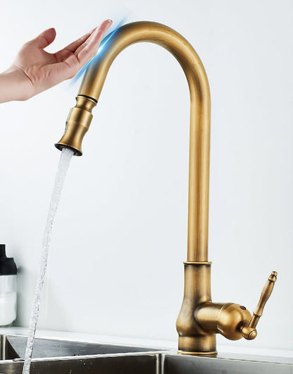 Pull-Out Kitchen Faucet — Antique Bronze Touch Sensor 3
