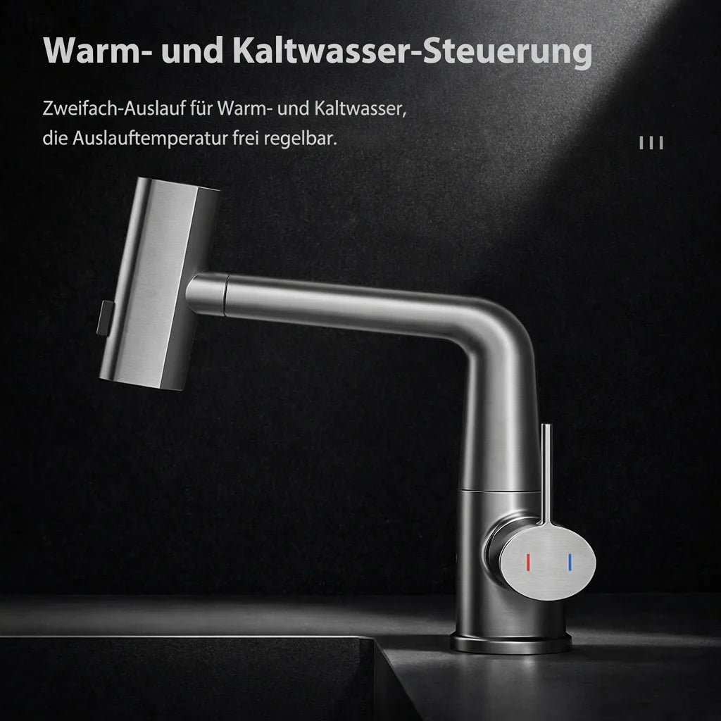 Pull-Out Kitchen Faucet with LED Temperature Display 6
