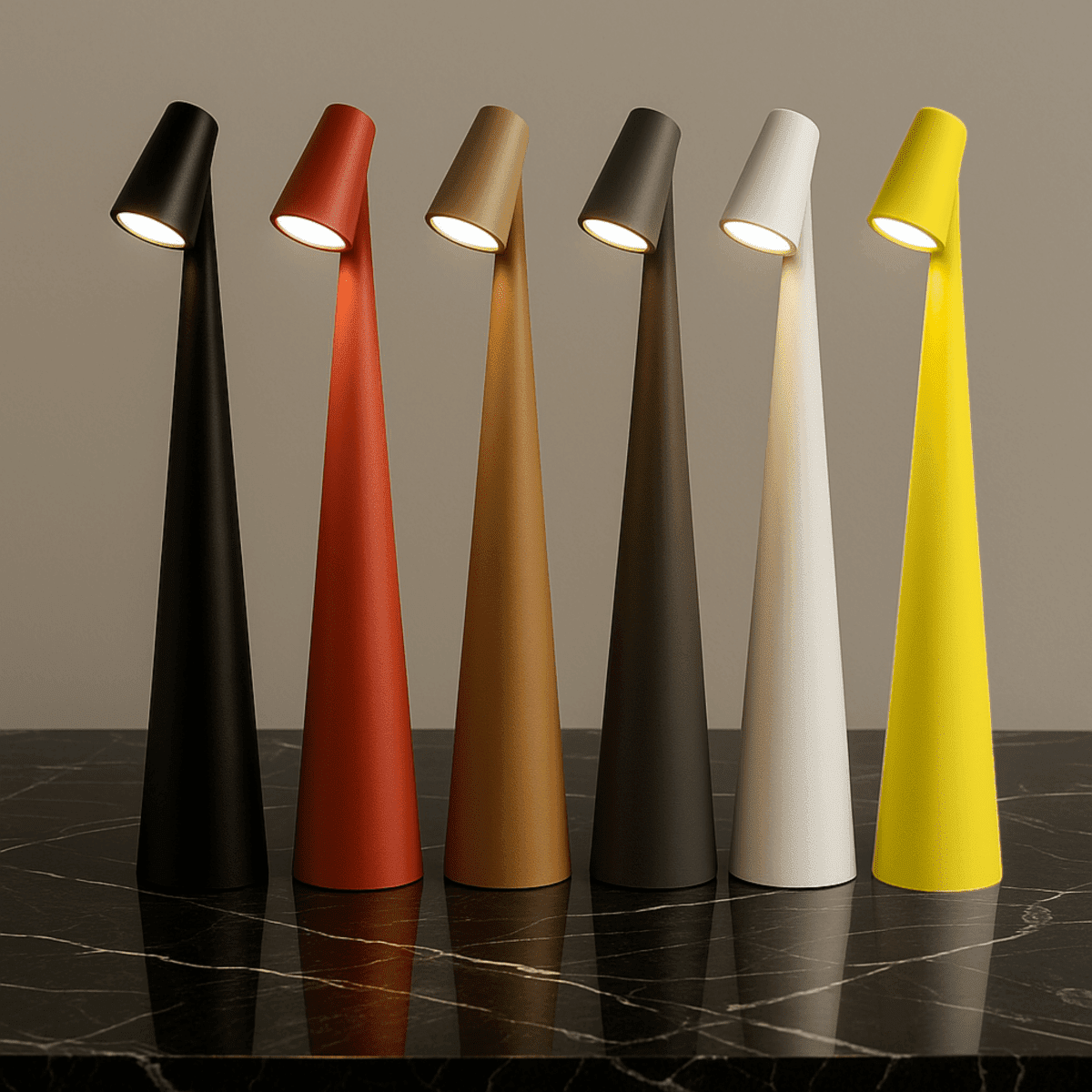 Rechargeable Metal Table Lamp — Dimmable Warm Light 3