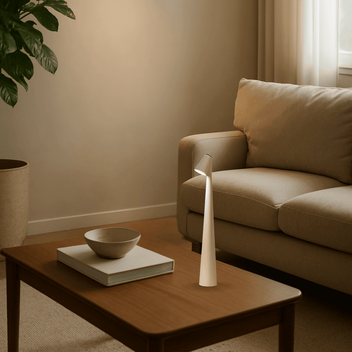Rechargeable Metal Table Lamp — Dimmable Warm Light 4