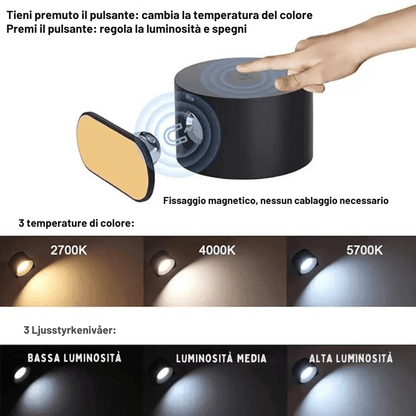 Rechargeable Scandinavian Wall Light — Warm LED 9