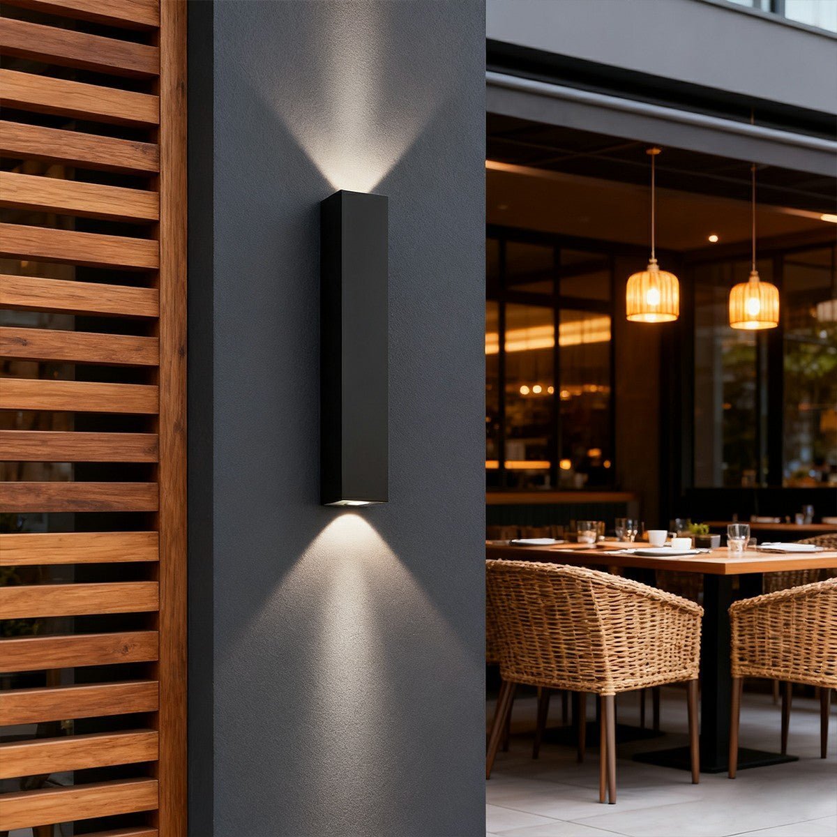Rectangular Outdoor Wall Light — Waterproof IP65 3