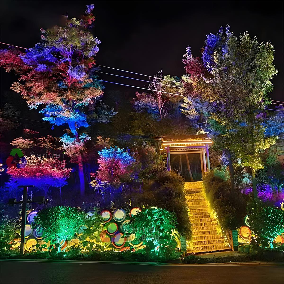 RGB LED Outdoor Spotlight — Waterproof Landscape 1