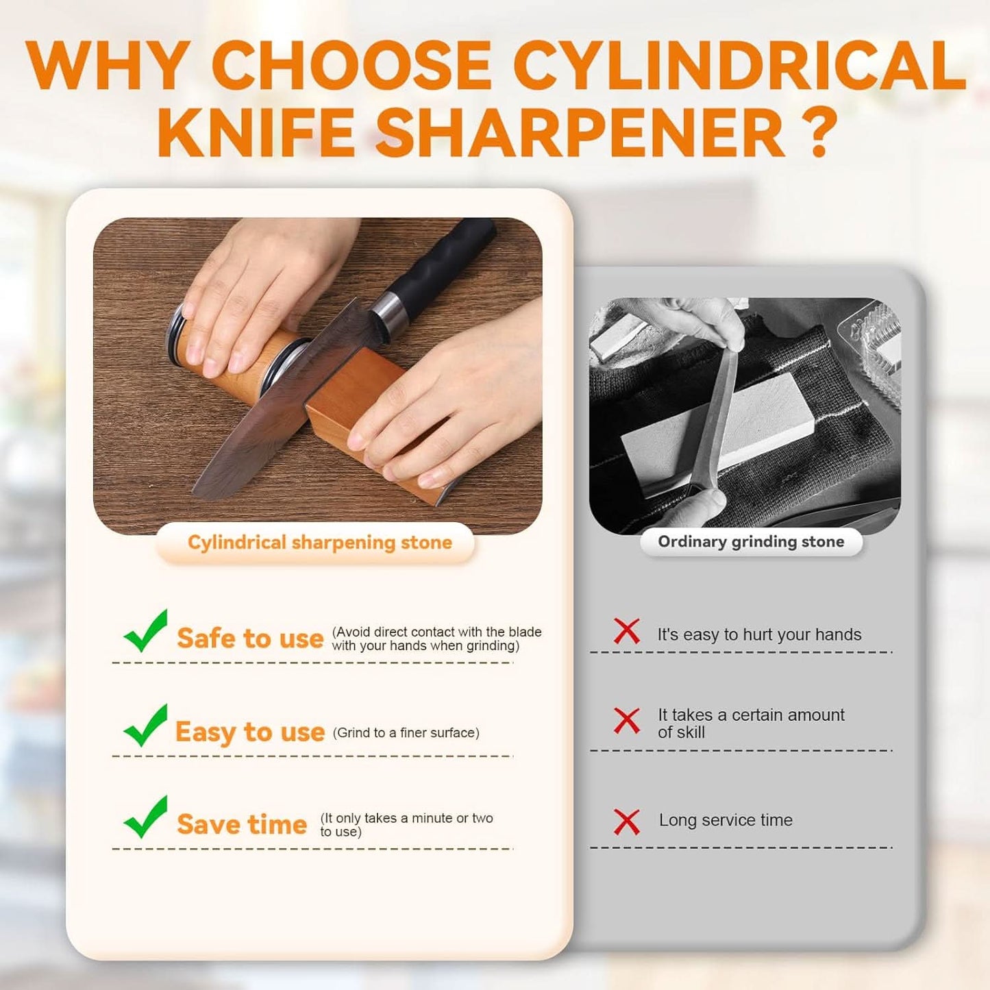 Rolling Knife Sharpener — Diamond Magnetic Guide 7