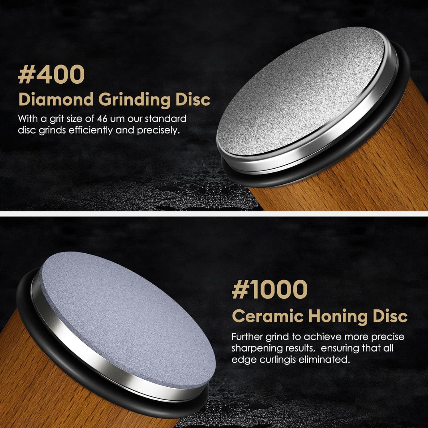 Rolling Knife Sharpener — Diamond Magnetic Guide 8