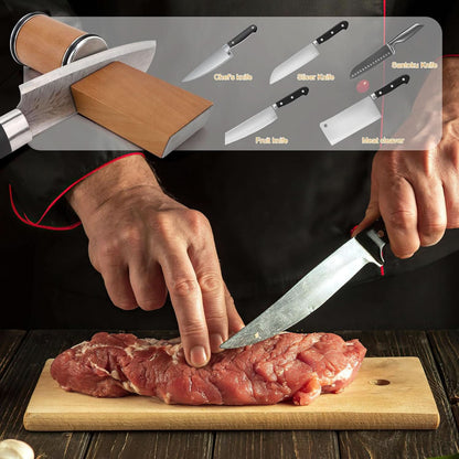 Rolling Knife Sharpener — Diamond Magnetic Guide 9