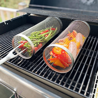 Rotating Grill Basket — Stainless Steel Even Cooking 4