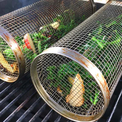 Rotating Grill Basket — Stainless Steel Even Cooking 6