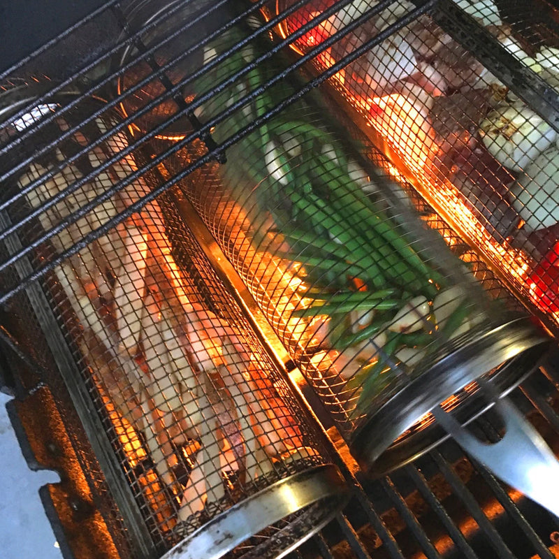 Rotating Grill Basket — Stainless Steel Even Cooking 7
