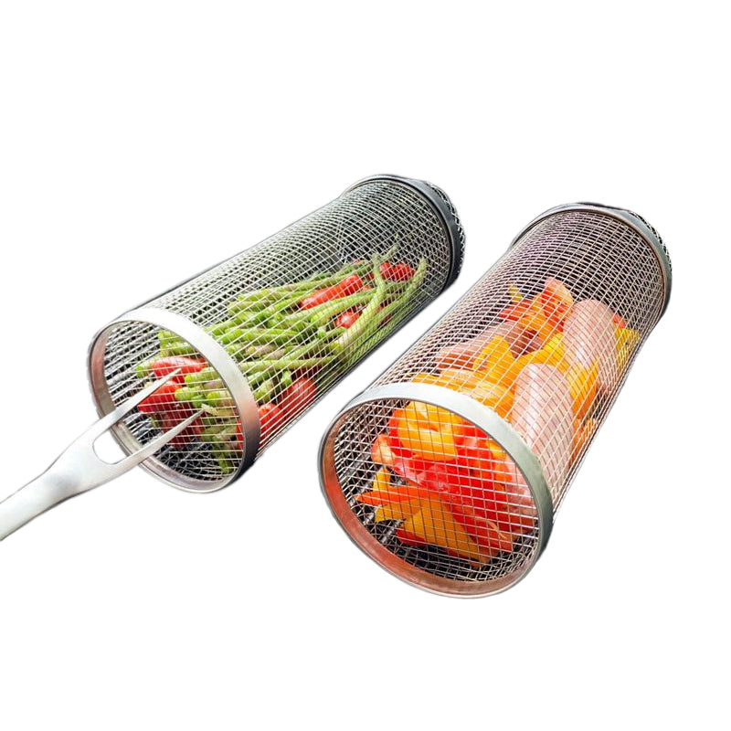 Rotating Grill Basket — Stainless Steel Even Cooking 9