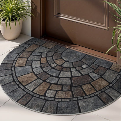 Semicircular Mosaic Doormat — Non-Slip Entrance Mat 2