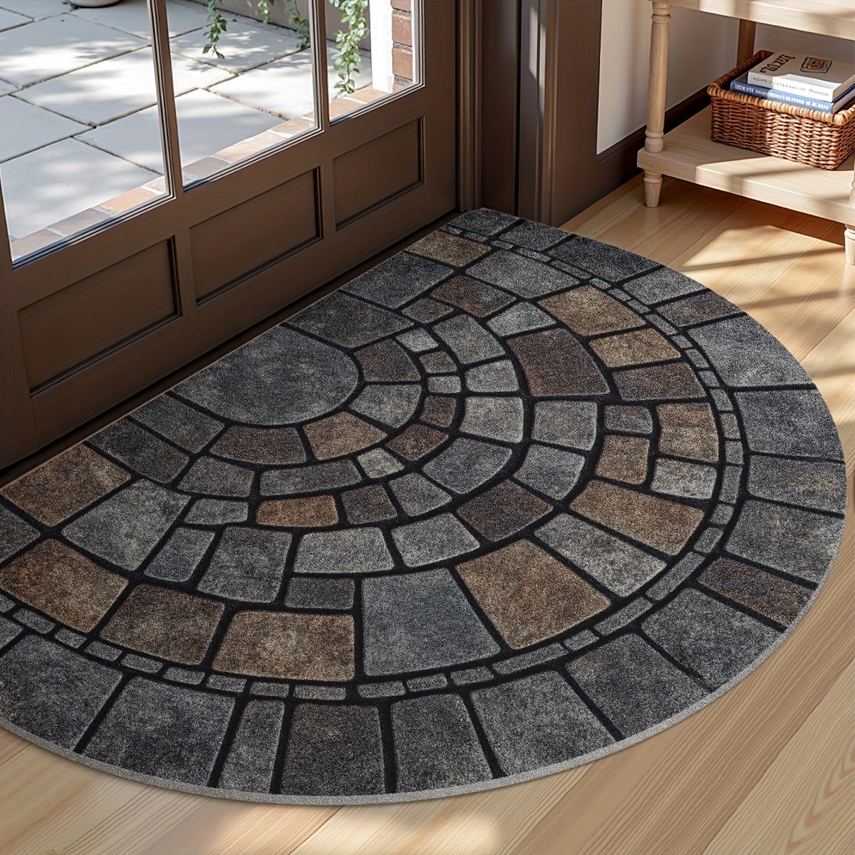 Semicircular Mosaic Doormat — Non-Slip Entrance Mat 3