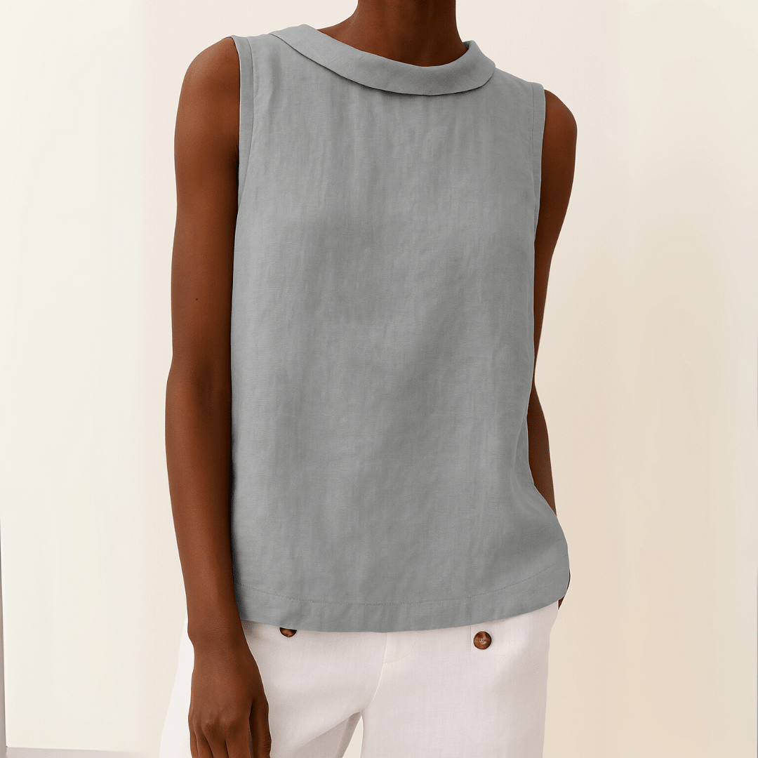 Sleeveless Roll-Neck Top — Elegant Flattering Fit 1