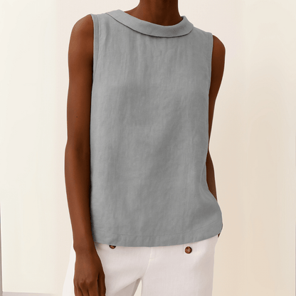 Sleeveless Roll-Neck Top — Elegant Flattering Fit 1