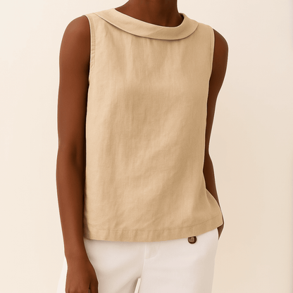 Sleeveless Roll-Neck Top — Elegant Flattering Fit 3