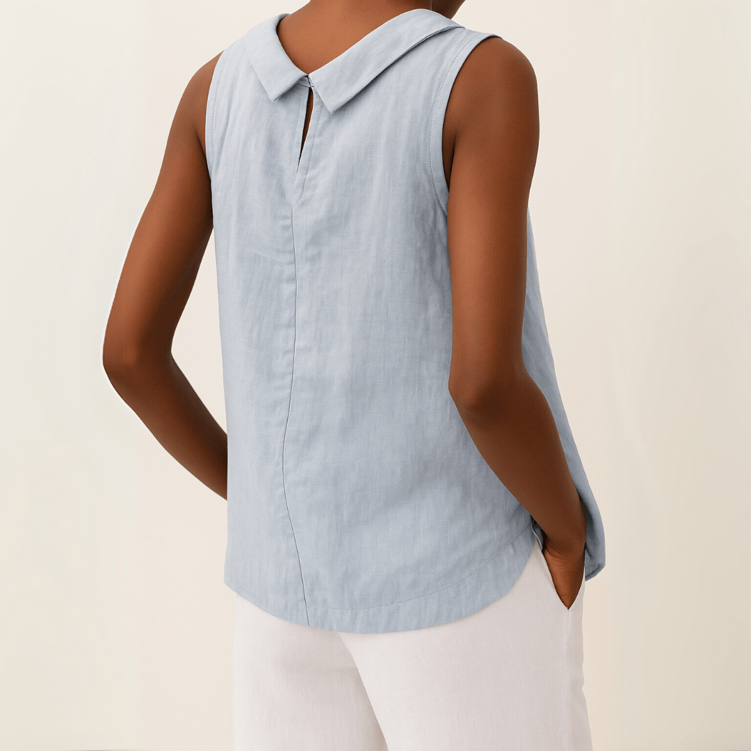 Sleeveless Roll-Neck Top — Elegant Flattering Fit 4