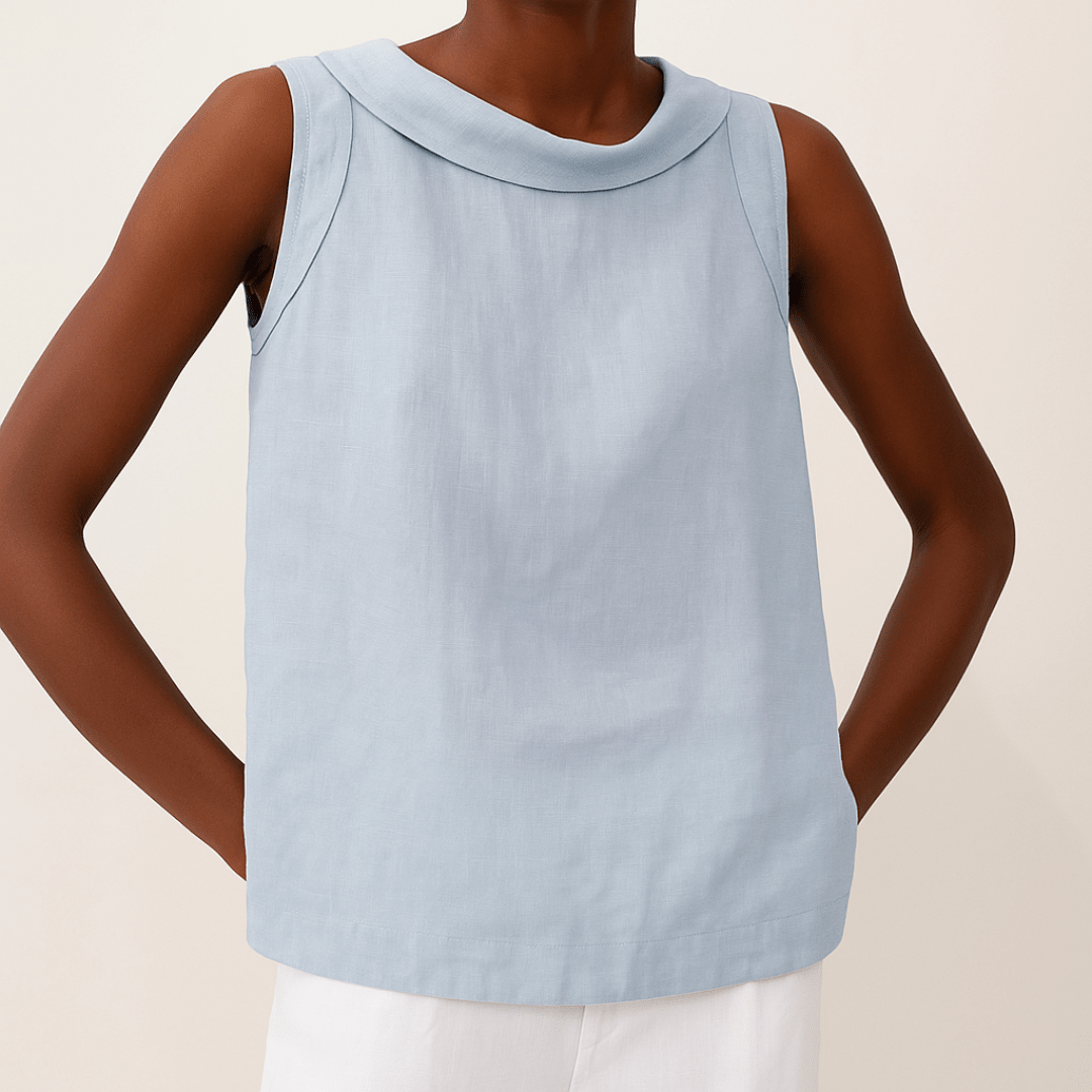 Sleeveless Roll-Neck Top — Elegant Flattering Fit 5