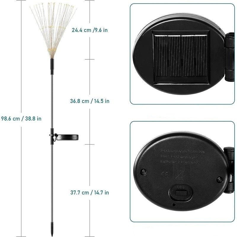 Solar Firework Garden Light — Waterproof 120-LED Display 14