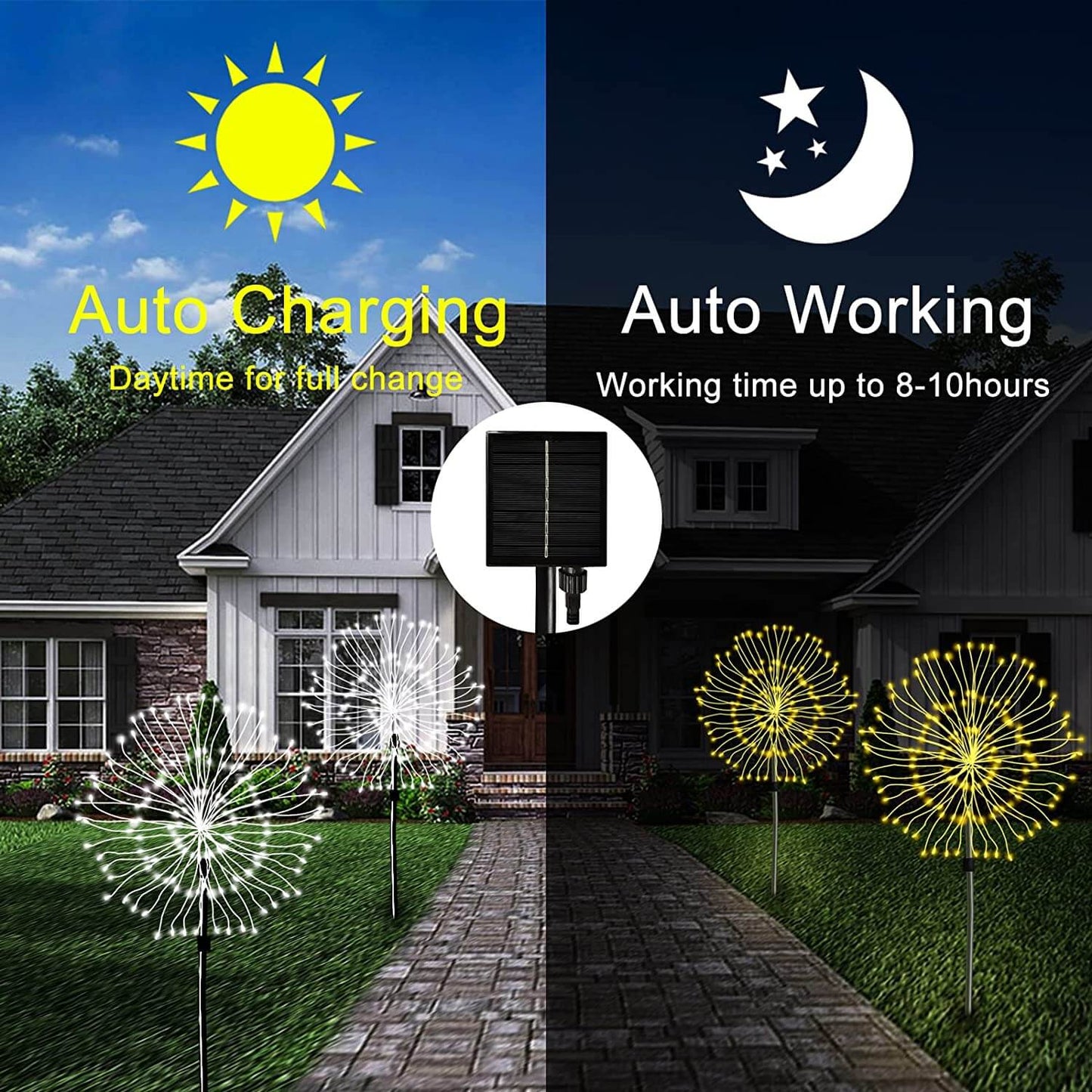 Solar Firework Garden Light — Waterproof 120-LED Display 5