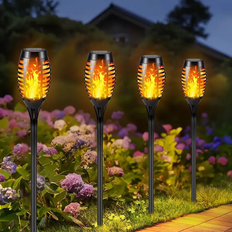 Solar Garden Flame Lights With Flickering Glow 1