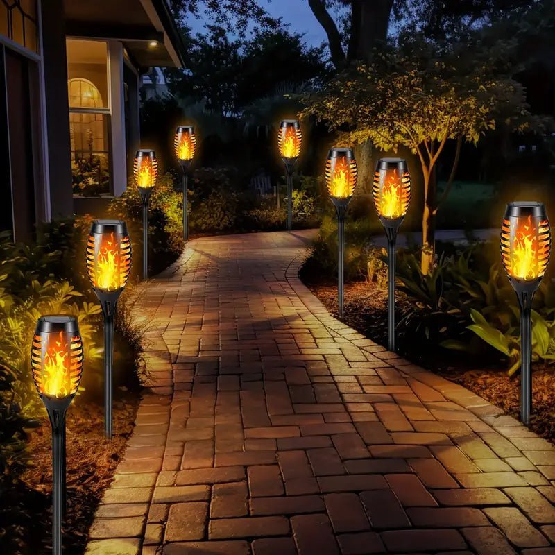 Solar Garden Flame Lights With Flickering Glow 3