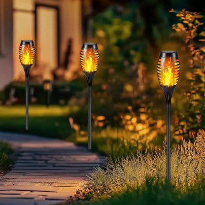 Solar Garden Flame Lights With Flickering Glow 6
