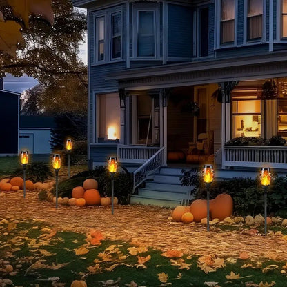 Solar Garden Flame Lights With Flickering Glow 9