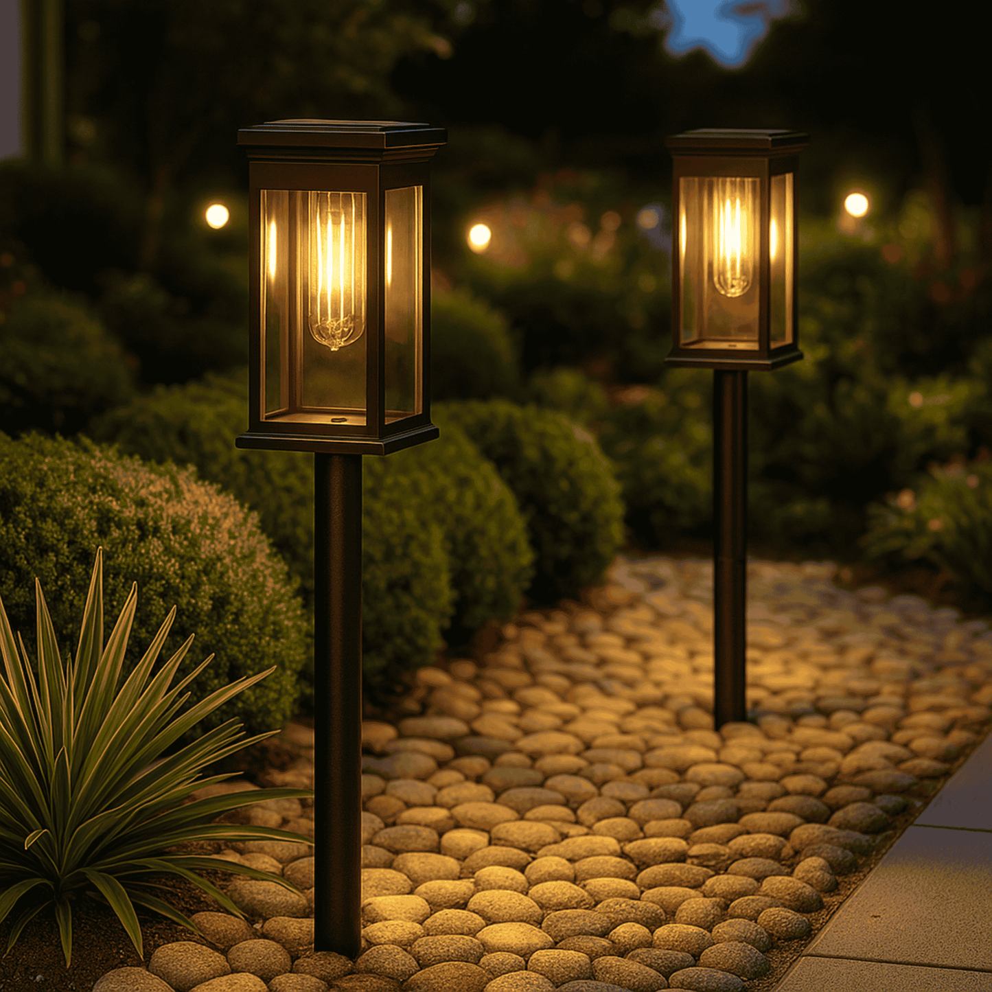 Solar Garden Lights — Warm White LED Outdoor Pathway 2