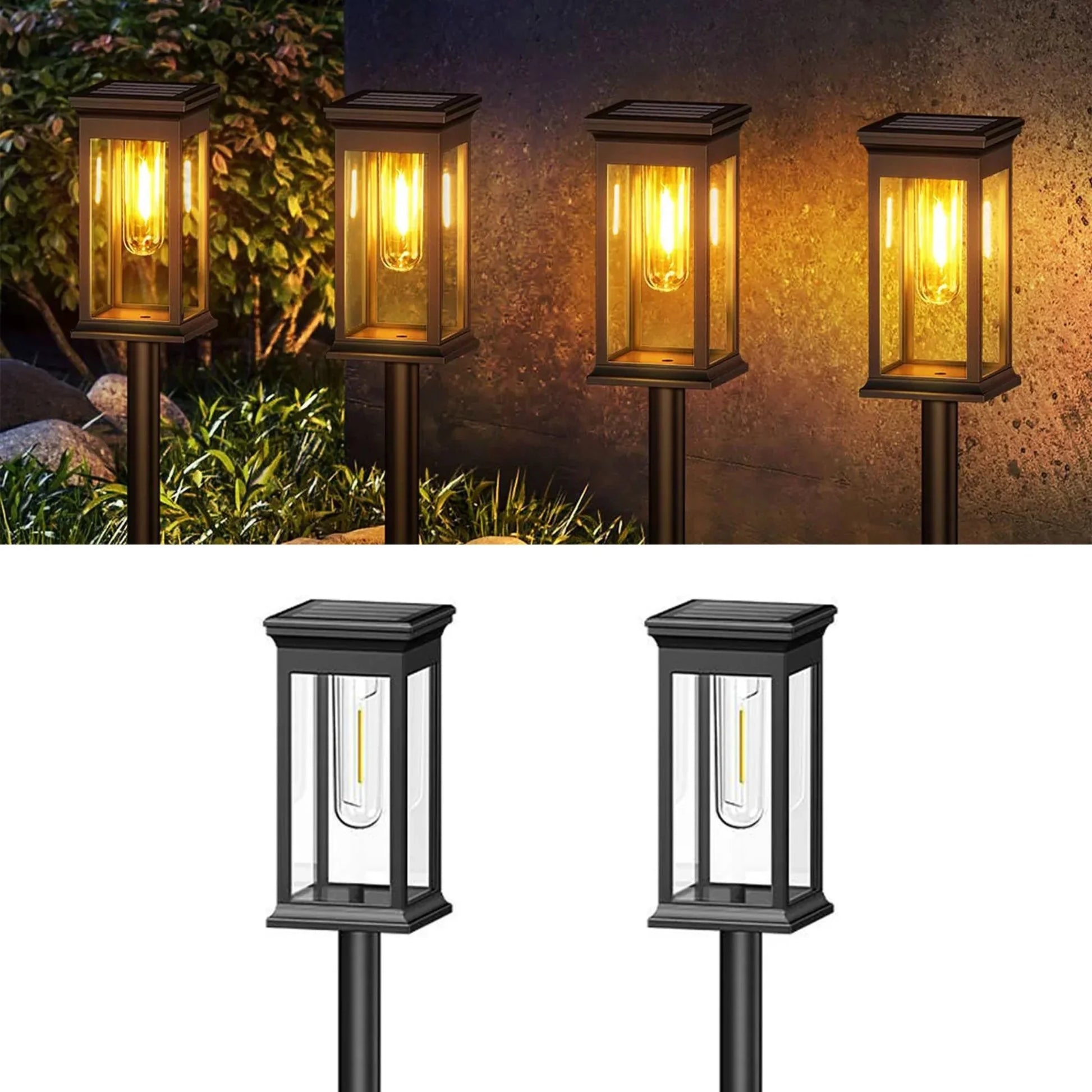 Solar Garden Lights — Warm White LED Outdoor Pathway 4