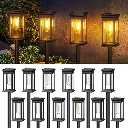 Solar Garden Lights — Warm White LED Outdoor Pathway 5