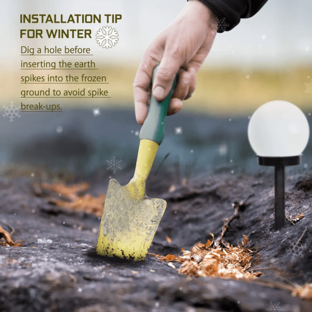 Solar Garden Lights — Waterproof LED Globe Set 4