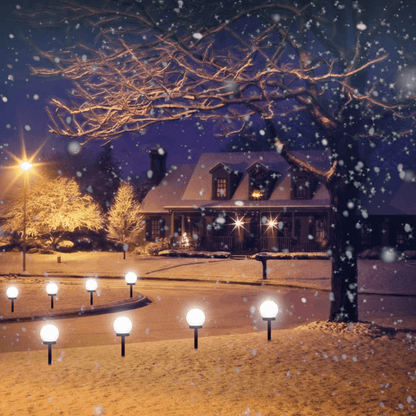Solar Garden Lights — Waterproof LED Globe Set 5