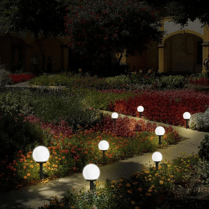 Solar Garden Lights — Waterproof LED Globe Set 6