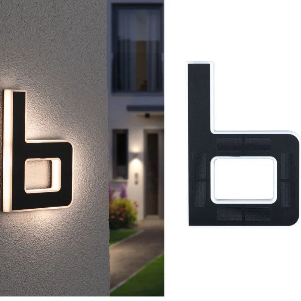 Solar Illuminated House Number With Dusk Sensor 11