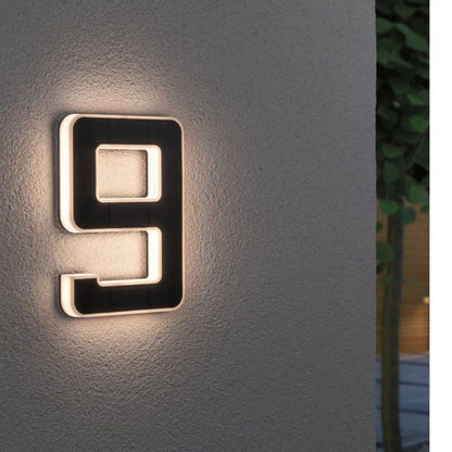 Solar Illuminated House Number With Dusk Sensor 12