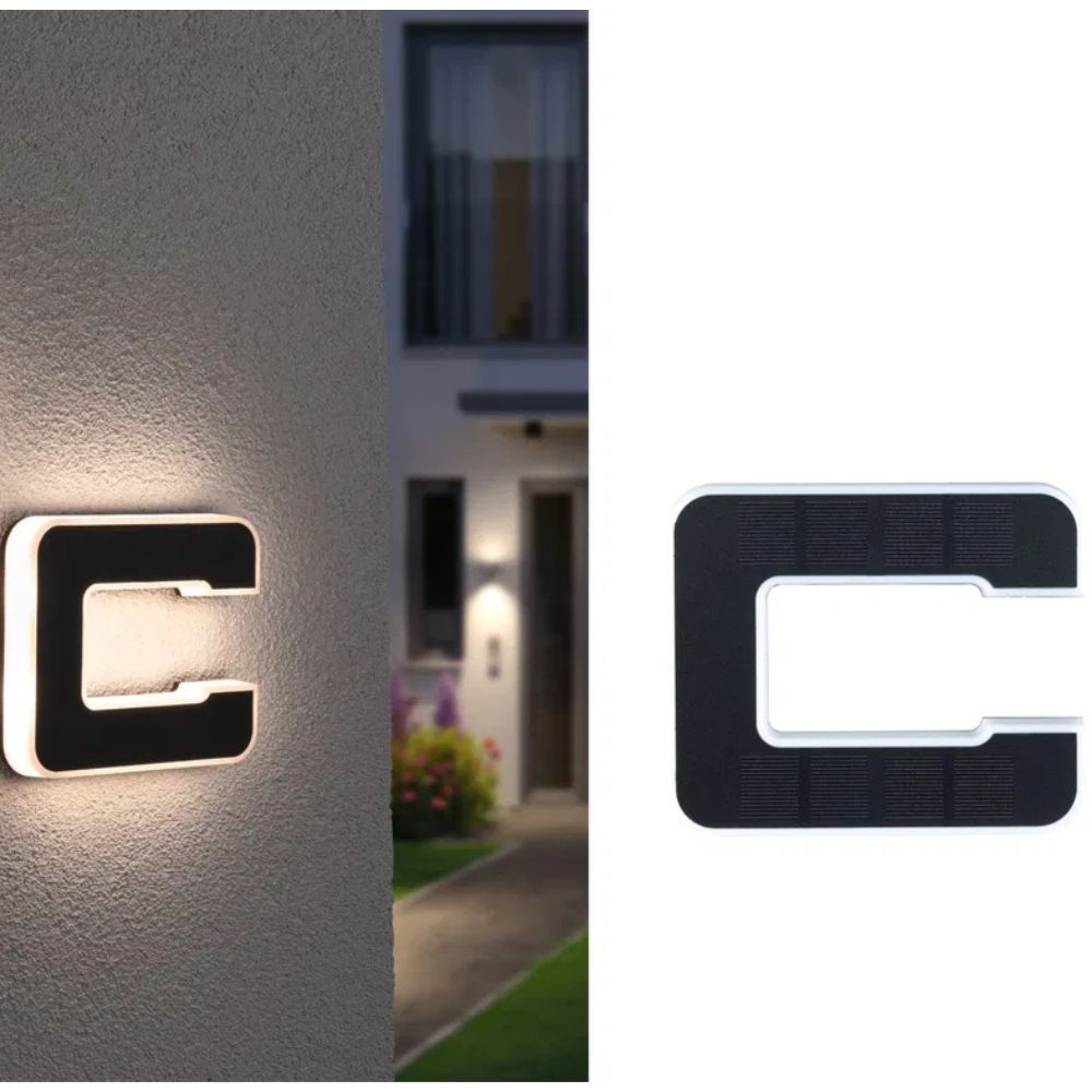 Solar Illuminated House Number With Dusk Sensor 14