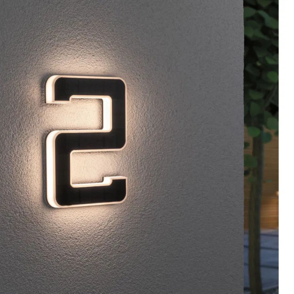 Solar Illuminated House Number With Dusk Sensor 3
