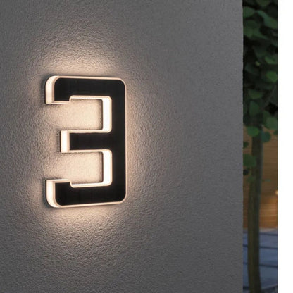 Solar Illuminated House Number With Dusk Sensor 4