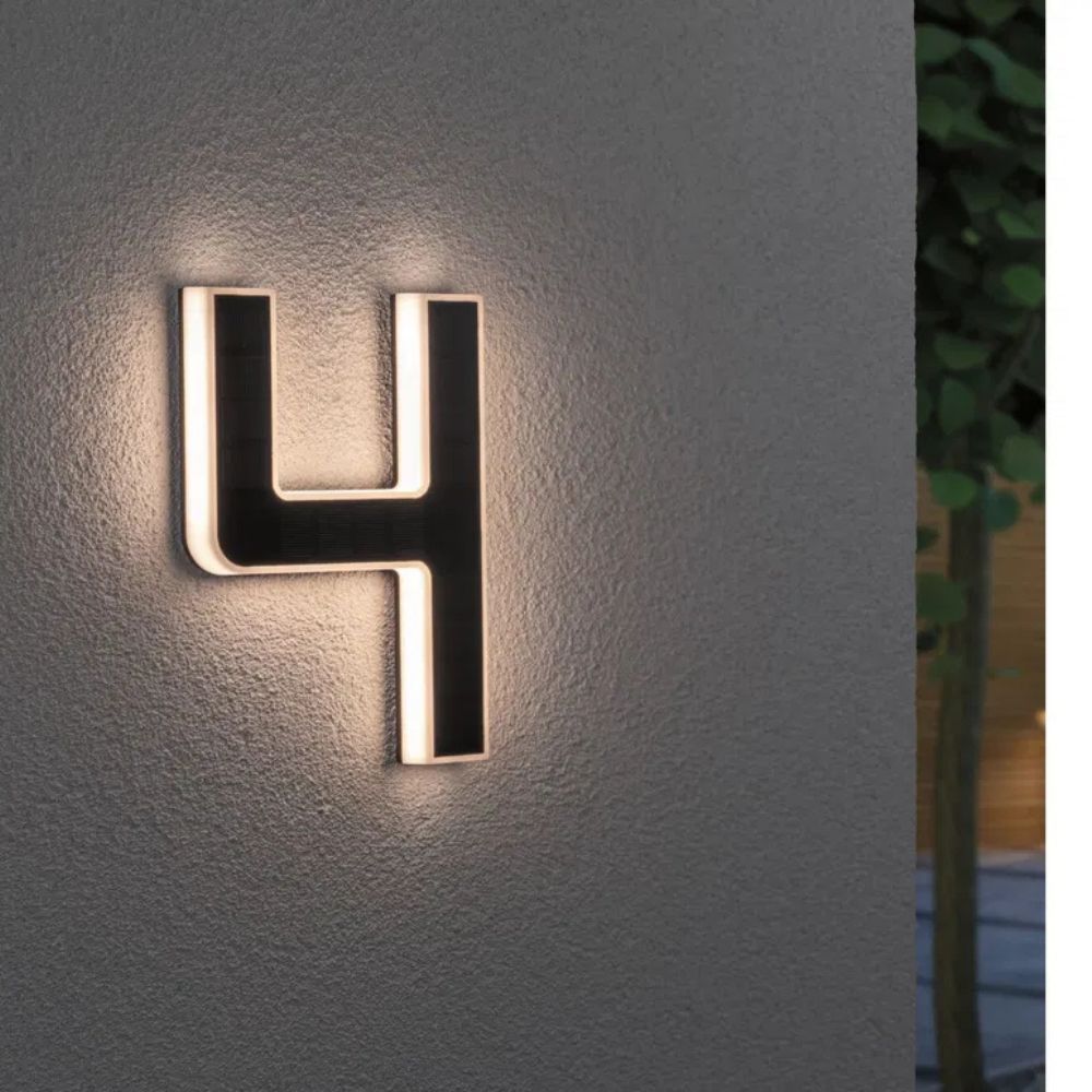 Solar Illuminated House Number With Dusk Sensor 5