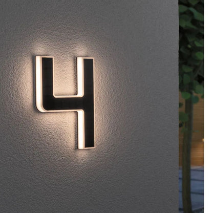 Solar Illuminated House Number With Dusk Sensor 5