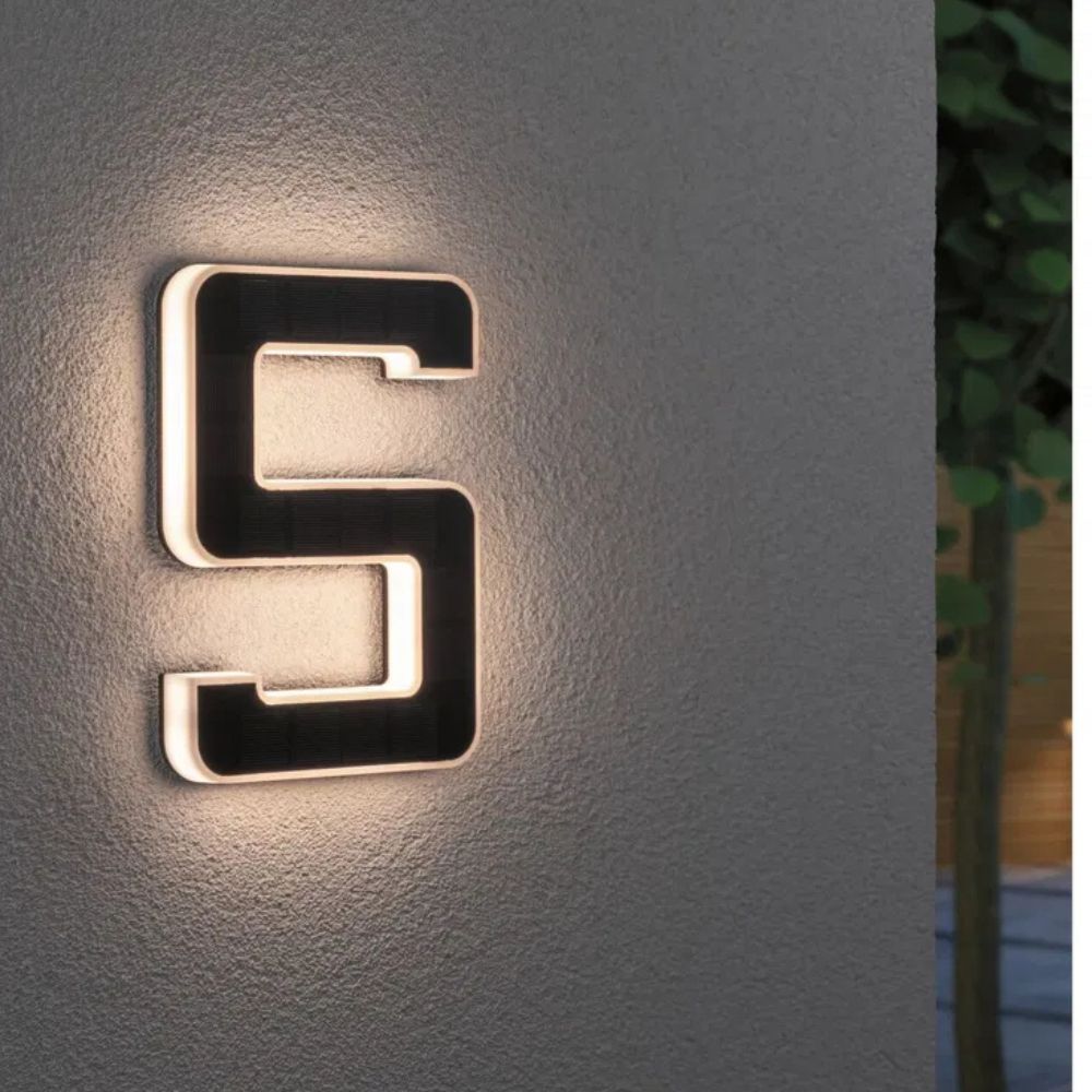 Solar Illuminated House Number With Dusk Sensor 6