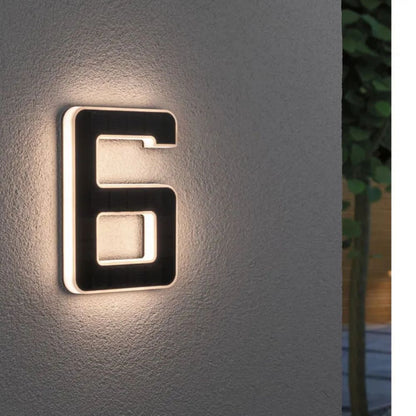 Solar Illuminated House Number With Dusk Sensor 7
