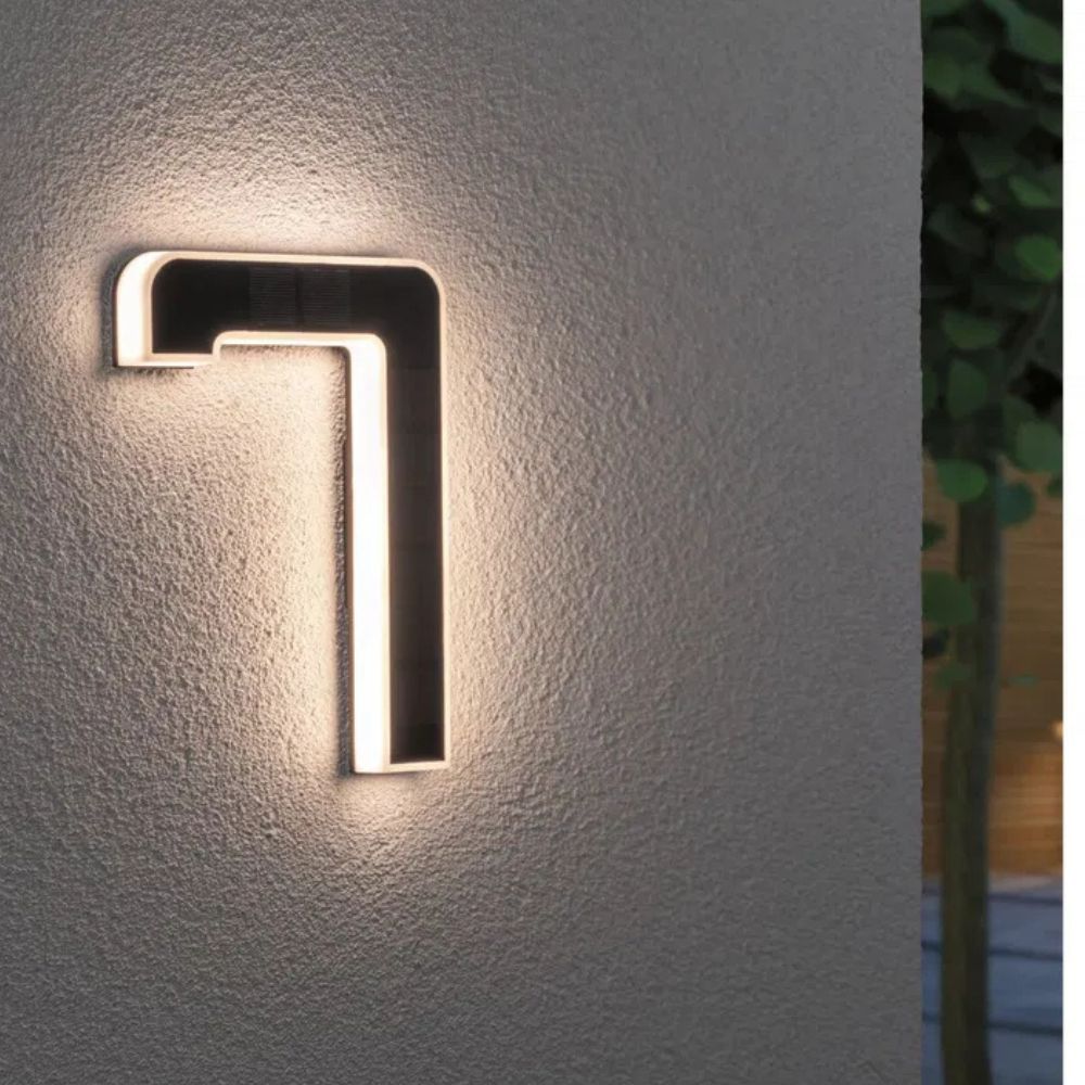 Solar Illuminated House Number With Dusk Sensor 8