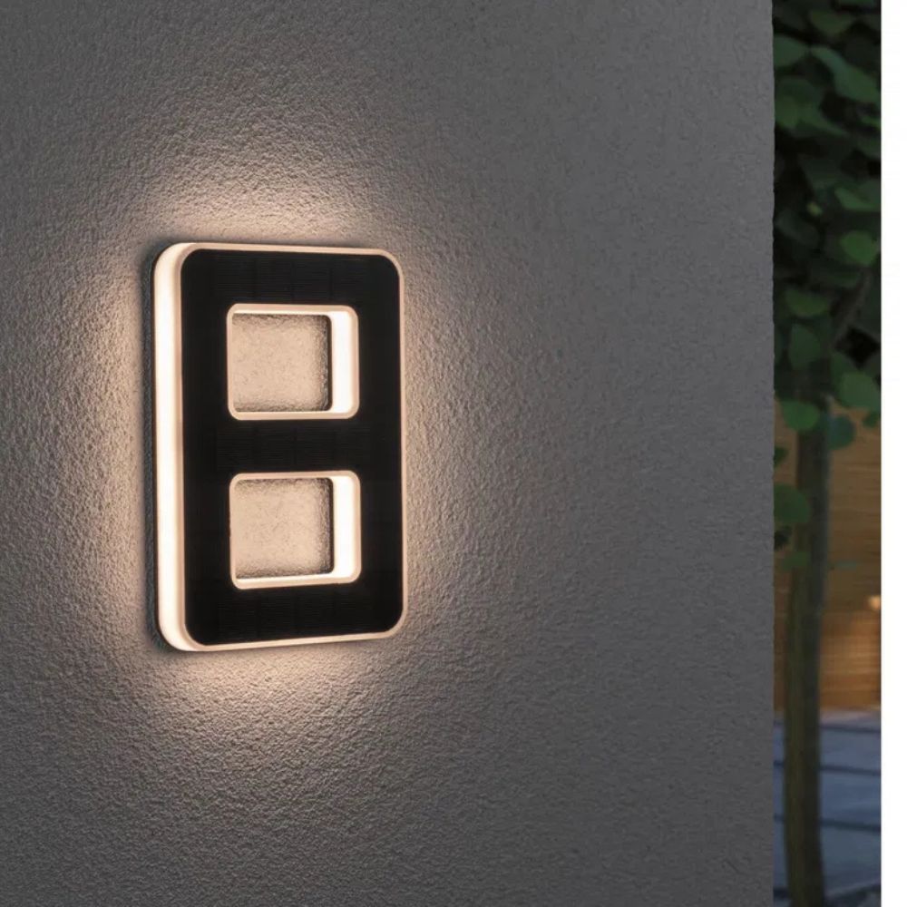 Solar Illuminated House Number With Dusk Sensor 9
