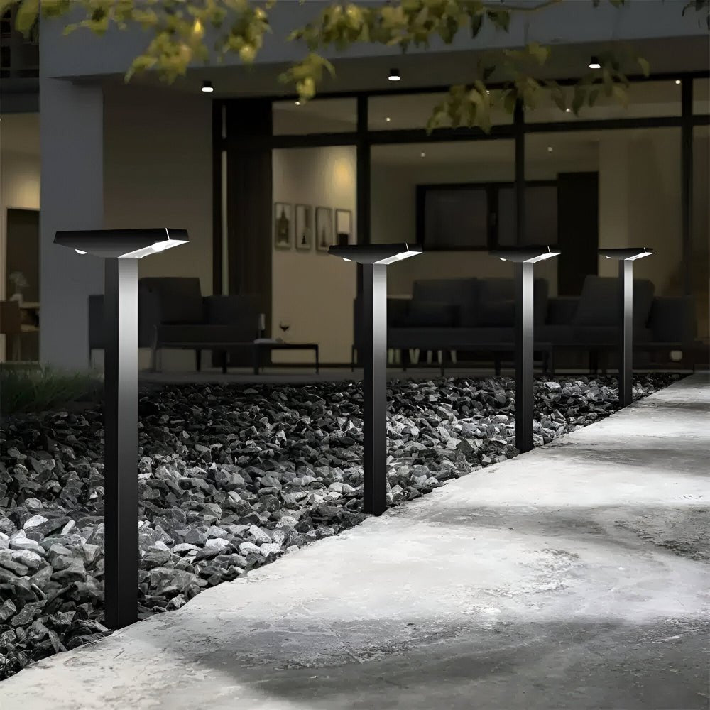 Solar LED Garden Lights Set of 4 — T-Shaped Pathway Lamps 2