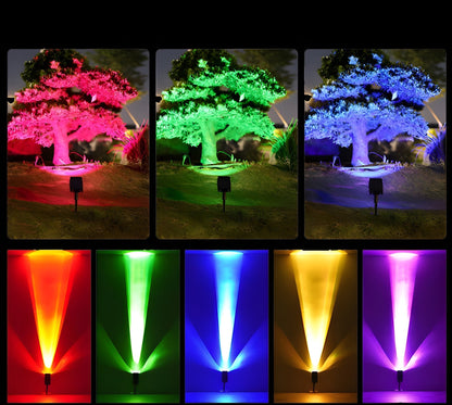 Solar LED Garden Spotlight — Adjustable Head & RGB 2